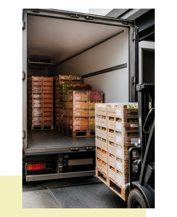 Перевозка сельхозпродукции на паллетах с доставкой в Томск